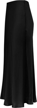 Sally Lapointe Womens Midi Skirt Cream Acetate