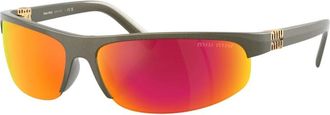 Miu Miu MU A02S 17Y5M0 Zonnebrillen - Dames - Zonnebrillen - Grijs - 70 MM - Accessoires