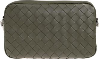 Bottega Veneta Green Intrecciato Small Crossbody Bag