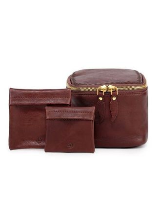 OLD TREND Celosia Genuine Leather Cube Jewelry Case in Brown at Nordstrom