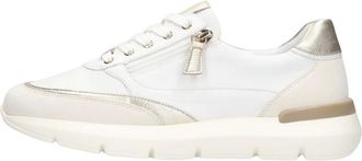 Hassia Schoenen, Dames, Wit, 38 EU, Leer, Bordeaux Sneaker
