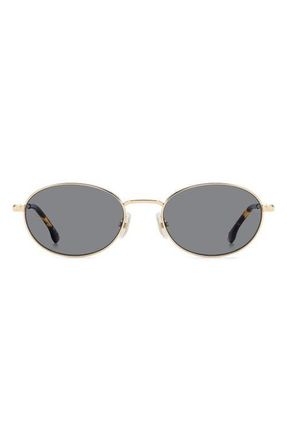 Victoria Beckham VB 1020/S 52mm Oval Sunglasses in Gold Havana/grey at Nordstrom