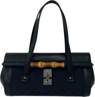 Gucci Pre-owned Vintage Schoudertas - Dames - Vintage Schoudertas - Zwart - ONE Size - Leer - Vintage