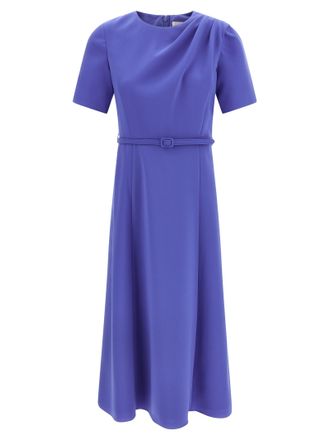 Carolina Herrera Blue Polyester Midi Womens Dress