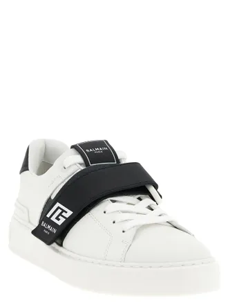 Balmain Calfskin Leather Sneakers - White