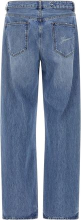 Jacquemus Mens Blue Cotton Straight-Leg Jeans Clothing