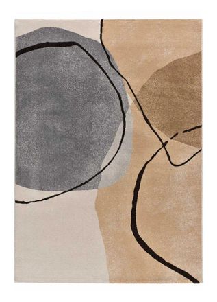 Atticgo Alfombra abstracta beige/gris 120x180 cm