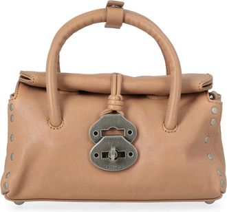 Zanellato Tassen, Dames, Beige, ONE Size, Leer, Dotta Kleine Tas