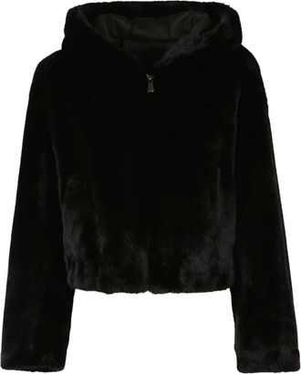 Pinko Nepbont & Shearling Jassen - Dames - Jassen - Zwart - M - Nepbont - Jassen