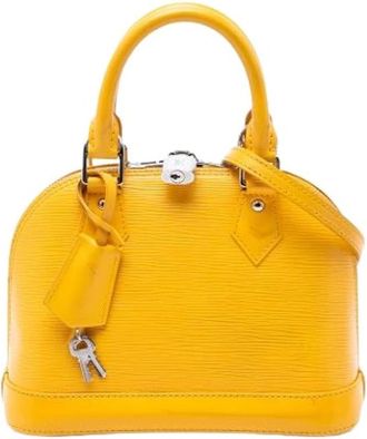 Louis Vuitton Pre-owned Alma BB - Dames - Vintage Handtas - Geel - ONE Size - Leer - Vintage