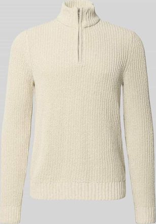 Only & Sons Regular Fit Troyer mit kurzem Reißverschluss Modell JOIN in Offwhite, Größe XXL