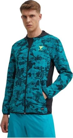 Under Armour Project Rock Iso-Chill Hoodie - Heren - Sportshirts - Blauw - M - Polyester - Fitness