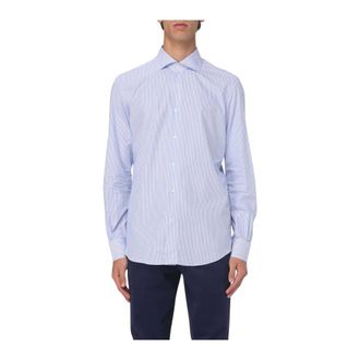 Mazzarelli Overhemden, Heren, Veelkleurig, L, Katoen, Klassieke Gestreepte Overhemd
