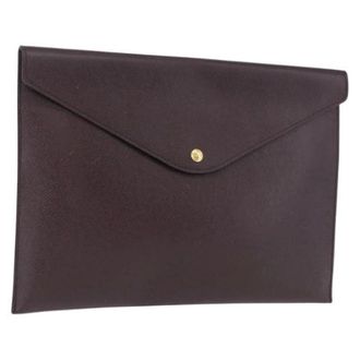 Louis Vuitton Pre-owned Taiga Leather Pouch - unisex - Louis Vuitton Vintage - Vintage Clutches - Brown - ONE SIZE - Pre-owned