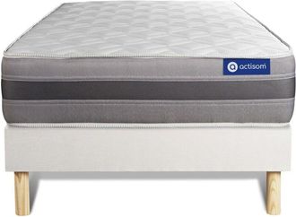Actisom Actisom - Somier Blanco + Colch&oacute;n Con L&aacute;tex Y Espuma Viscoel&aacute;stica 80 X 190