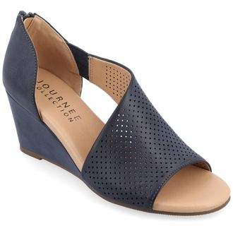 Journee Collection Women & apos;s Aretha Medium and Wide Width Wedge Sandals