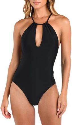 L'agence Belle Solid One-Piece Swimsuit in Black at Nordstrom Rack, Size X-Small