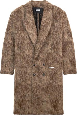 GCDS Abrigo Giuly con Efecto Cepillado - Coats - Hombre - Beige - XL