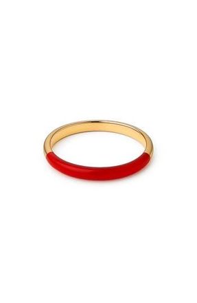 House of Frosted Enamel Band Ring in Yellow Gold/Red at Nordstrom Rack, Size 7