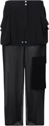 Pinko Gonna Georgette Rok - Dames - Maxi Rokken - Zwart - S - Rokken