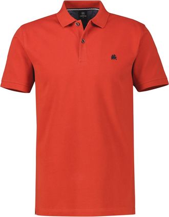 Lerros Poloshirt LERROS LERROS Basic Poloshirt in den Gr&ouml;ssen 3XL bis 6XL, Herren, Gr. 5XL, scandinavian rot, 100% Baumwolle, ohne Ausschnitt, Shirts Poloshi