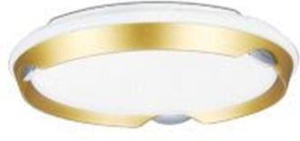 Trade Shop Trade Shop Traesio - Plafoniera Led Rotonda Da Soffitto Cerchio Oro Bianco 60w Luce Fredda 6500k 69730