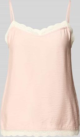 Jake*s Tr&auml;gertop aus Modal-Mix mit Spitzenbesatz in Fuchsia, Gr&ouml;&szlig;e 34