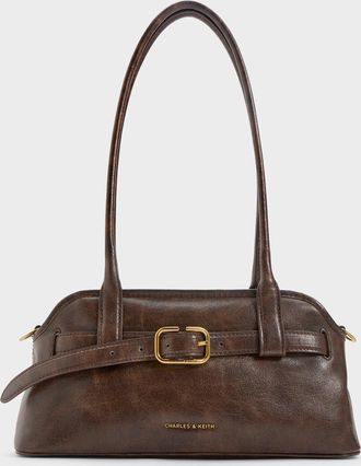 Charles & Keith Victoria Belted Elongated Shoulder Bag