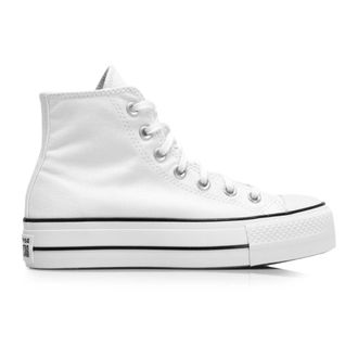 Converse White High Top Canvas Trainers - female - Converse - Sneakers - White - 8 UK - Shoes
