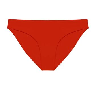 JADE Swim Womens Lure Bikini Bottom In Orange Sheen