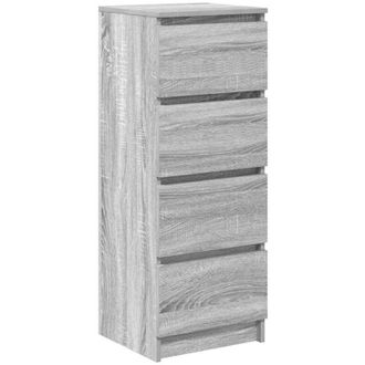 vidaXL Aparador Sonoma Gris 37,5x35x99 Cm Madera De Ingenier&iacute;a Vidaxl