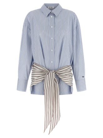 The Attico Blue Cotton Short Womens Dress