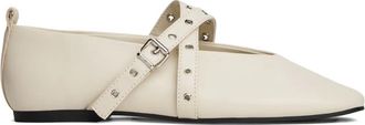 Tommy Jeans studded buckle strap ballet - Neutrals