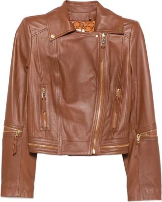 Elisabetta Franchi Leather Biker Jacket