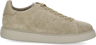 Hogan Beige Suede Low-Top Sneakers