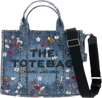 Marc Jacobs Shopping Bags, female, Blue, ONE SIZE, Trompe Loeil Medium Tote