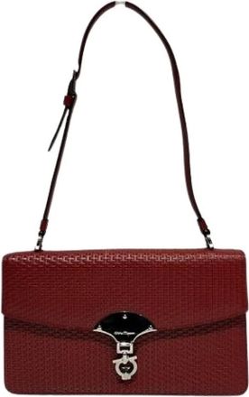 Ferragamo Pre-owned Cross Body Bags, female, Red, Size: ONE SIZE Pre-owned Leather shoulder-bags