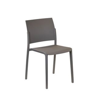 MondoViro Juego de 4 sillas de comedor en polipropileno tortora 52,5x55 cm 81h