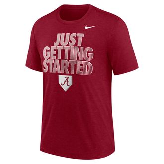 Nike Mens College (Alabama Crimson Tide) Short-Sleeve Baseball T-Shirt in Red | M21372P966BAMA-CRM