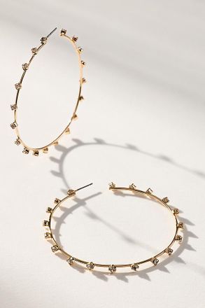 Ettika Simple Spark Crystal Hoop Earrings