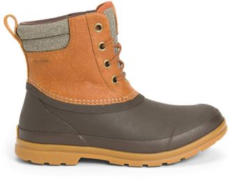 The Original Muck Boot Company Womens Originals Leather Lace-Up Duck Boots Brown 6