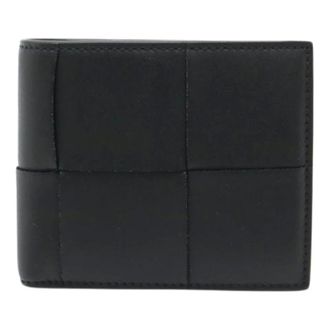 Bottega Veneta Pre-owned Wallets, female, Black, Size: ONE SIZE Pre-owned Cassette Leather Bifold Wallet