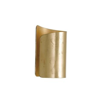 Netlighting Imagine Curved Glass Wall Light Golden Leaf E27 in Gold