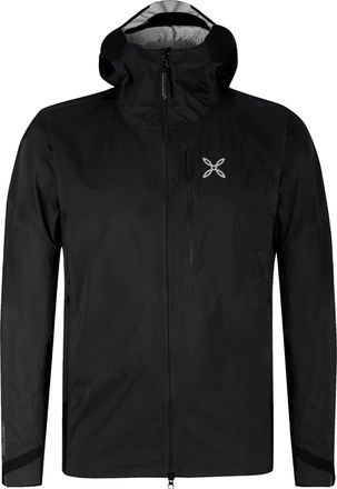 Montura 3-Layer Black Jacket with Adjustable Hood and Minimalist Design