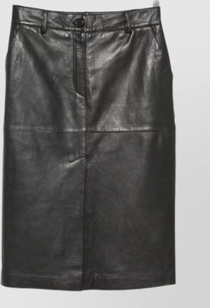 Parosh leather knee-length pencil skirt