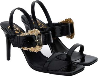 Versace Jeans Couture Stijlvolle Sandalen - Dames - Sandalen met hakken - Zwart - 37 EU - Schoenen