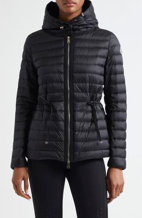 Moncler Raie Short Nylon Down Puffer Jacket in Black/black at Nordstrom, Size 4