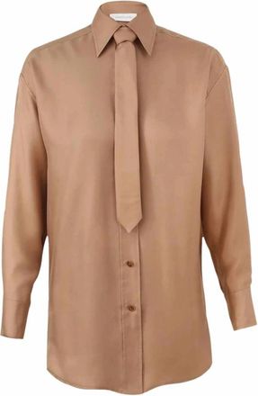 Zimmermann Relaxed Blouse met Strik - Dames - Overhemden - Bruin - M - Overhemden