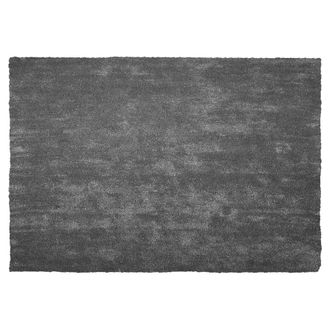 Beliani Beliani - Alfombra De Pelo Largo Gris Oscuro 140 X 200 Cm Rectangular Moderna Demre