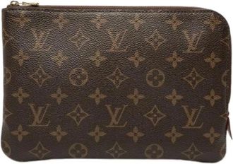 Louis Vuitton Pre-owned Clutches, female, Brown, Size: ONE SIZE Pre-owned Fabric Clutch